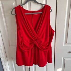Lane Bryant Vibrant Red Sleeveless Blouse